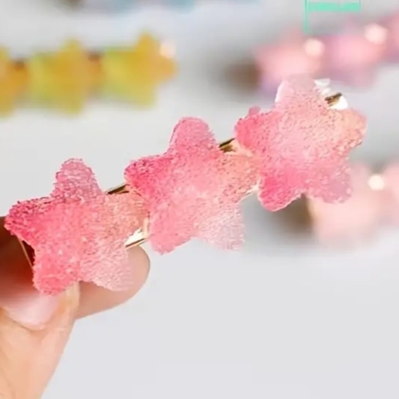 NWOT 🥀 Cute Girls Gradient Jelly Star Hair Clip - Picture 3 of 8